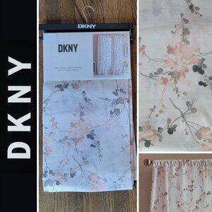 DKNY 2 Panels Window Curtain Drapes ~ Wallflower ~ Pink Mauve ~ 50x84